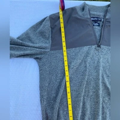 Barbour 1/2 Zip Weather Comfort Sweater, Grey, Men’s Large - Image 1 of 4