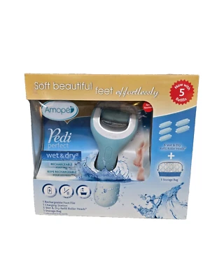 Amopé Pedi Perfect Wet & Dry Rechargeable Foot File, 5 Refill Rollers  - Image 1 of 2