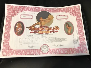 Certificado de stock The Million Dollar Saloon - 1 acción (en blanco) - B aga - Imagen 1 de 2