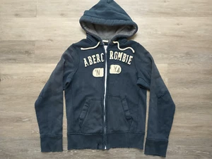 Abercrombie & Fitch Hoodie Full zip vtg 00s sz M Muscle NY distress Heavyweight - Picture 1 of 11
