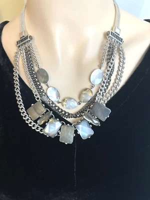 Collar Kenneth Cole New York River madreperla cadena múltiple $105 nuevo con etiquetas Foto 1 de 4