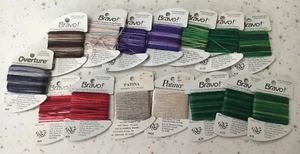 REDUCED! Lot of 15 Bravo,Overture Variegated Cotton & Thread by Rainbow Gallery - Picture 1 of 1