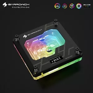 Bloque de agua de CPU BarrowCH para pantalla digital Intel LGA 1700 1200 temperatura TFT - Imagen 1 de 11