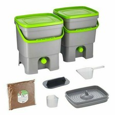 Skaza Bokashi Organico 2 Large Waste Bins with active EM Bran Indoor Composter