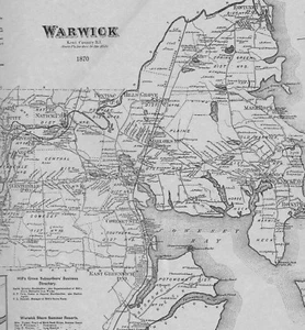 Warwick Greenwood Longmeadow Phenix RI 1870 mappe con nomi di proprietari di case mostrati - Foto 1 di 6