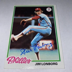Jim Lonborg Philadelphia Phillies Signed Topps Card W/Our COA - Picture 1 of 1