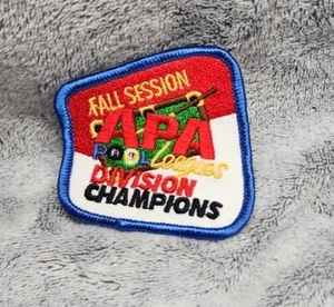 APA Pool Leagues Fall Session Division Champions Patch Billiards New - Picture 1 of 1