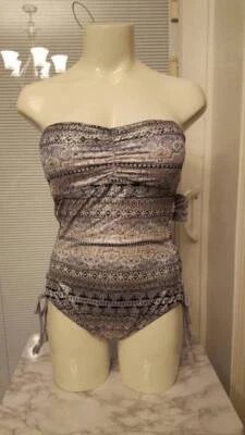 Nuevo Traje de Baño Ambrielle Púrpura Claro Estampado Una Pieza Traje de Cerdo Pequeño S Foto 1 de 4