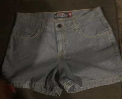 ROXY womens junior's blue denim jeans shorts blue sz 9 - Image 1 of 4
