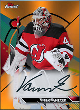 Vitek Vanecek Finest Signature Orange Legendary - Topps NHL Skate digital card