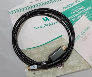 Warrky USB C to HDMI Cable 4K, Anti-Interference Gold-Plated Plugs, 6ft - Picture 1 of 6