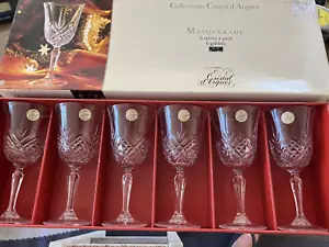 Cristal D’Arques France Masquerade Vintage 24% Lead Crystal: 6 Goblets 8 1/4 oz - Picture 1 of 2