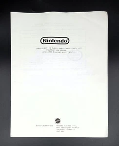 Vintage 1988 Nintendo Mattel Supplement Instruction Manual Mario Bros. Duck Hunt - Picture 1 of 4