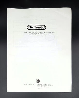 Vintage 1988 Nintendo Mattel Supplement Instruction Manual Mario Bros. Duck Hunt - Image 1 of 4