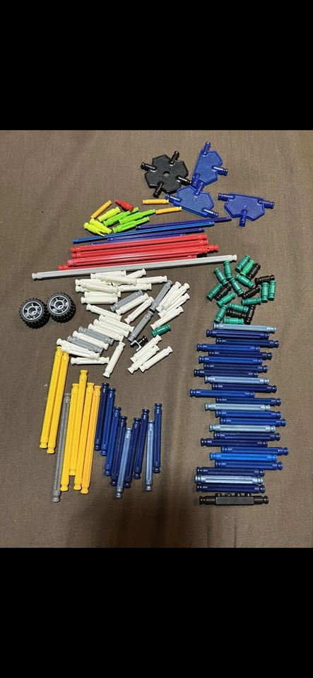 Lote de 120 conectores de varillas KNEX aleatorios mixtos a granel piezas de repuesto estándar K'NEX Foto 1 de 1