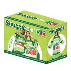 Snuggie MTN Mountain Dew 71" X 54" Blanket w/ Sleeves Christmas NEW RARE - Picture 1 of 1