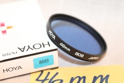 New Vtg HOYA 46mm 80B Blue FILTER Japan 46mm 80B Conversion/Light Balance - MINT - Image 1 of 4