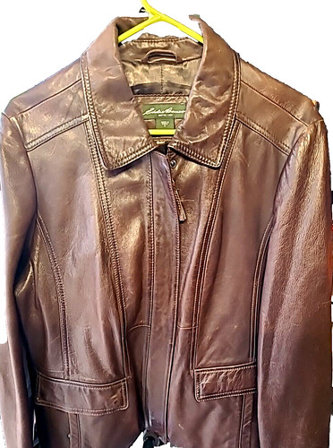 UNDERCOVER Giacca di pelle marrone uomo Eddie Bauer XL