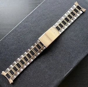 Vintage Craftex Fit Bulova Accutron Gold Fil Trim Watch Metal Band Bracelet BU-7 - Picture 1 of 10