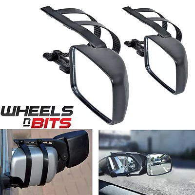 2 X Caravan Towing Mirror Extension Car Wing Mirrors For Both Driver + Passenger • 23.23€
