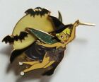 Disney Wdw Dlr Halloween 3D Flying Tinker Bell Bats Witch Yellow Moon Pin