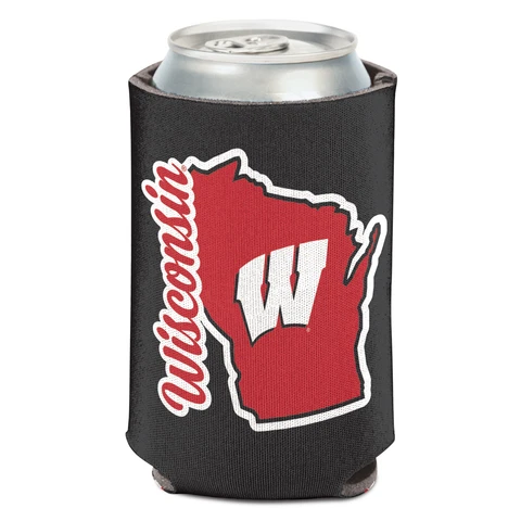 WinCraft Wisconsin Badgers 12oz. Script Can Cooler Cover