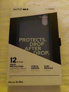 Tech21 Evo Check Case - Smokey/Black For iPhone Xs Max - Picture 1 of 3