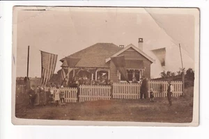 Australiana Wingham WW1 Widows Cottage Opening RPPC c.1918 - Foto 1 di 2
