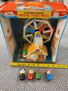 1966 Fisher Price Musical Ferris Wheel 969 New With Original Little People Works - Picture 1 of 13