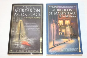 2 Victoria Thompson Gaslight Mystery PB Books: MURDER ON ASTOR / ST MARK'S PLACE - Imagen 1 de 5