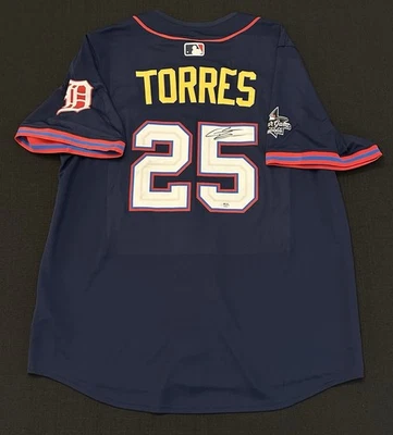 Camiseta deportiva firmada por Gleyber Torres auténtica 2025 All Star Game Auto Tigers ~ certificado de autenticidad PSA Foto 1 de 4