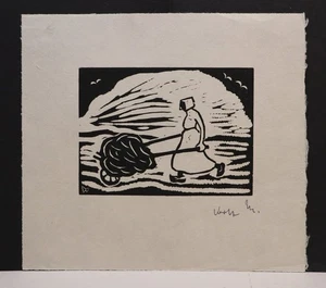 Wilhelm Morgner (1891-1917) - Frau Erntekarren Expressionismus - Holzschnitt 4/1 - Bild 1 von 7