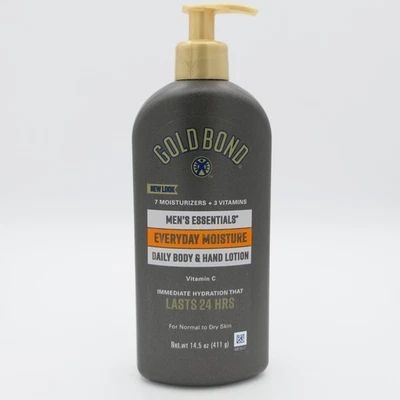 Gold Bond Men's Essentials Everyday Moisture Body & Hand Lotion 14.5 oz Pump - Image 1 of 2