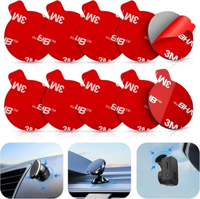 10 Pcs 3M Sticky Adhesive Pads for Car Magnetic Phone Holder, 1 inch Red  - Image 1 of 4