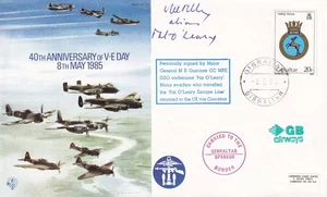 AC19 40th Anniv V-E Day Signed by code name Pat O'Leary Helped Evaders - Picture 1 of 1