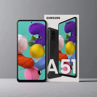 New Sealed Samsung Galaxy A51  128GB Factory Unlocked Black Smartphone - Image 1 of 4
