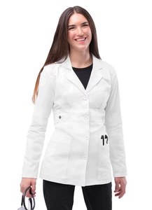 Adar Pop-Stretch Junior Fit Women's 28" Tab-Waist Lab Coat Very Comfortable - Picture 1 of 14
