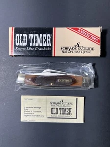 Vintage 1991 Schrade Old Timer 8OT Senior 3 Blade Pocket Knife NOS in Box - Picture 1 of 9