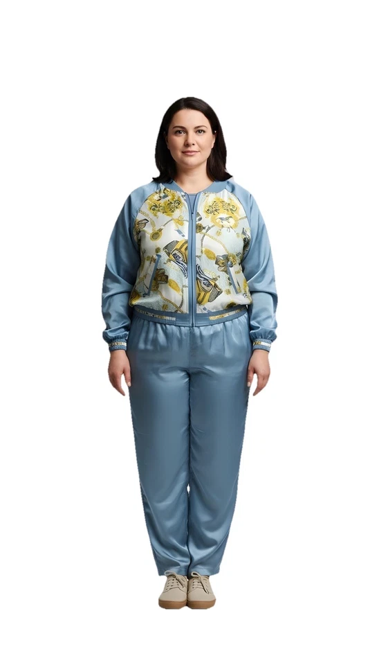 De colección Dama Deportivo Traje de Pista Caballeros Seda Cortavientos Chaqueta Pantalones Foto 1 de 4