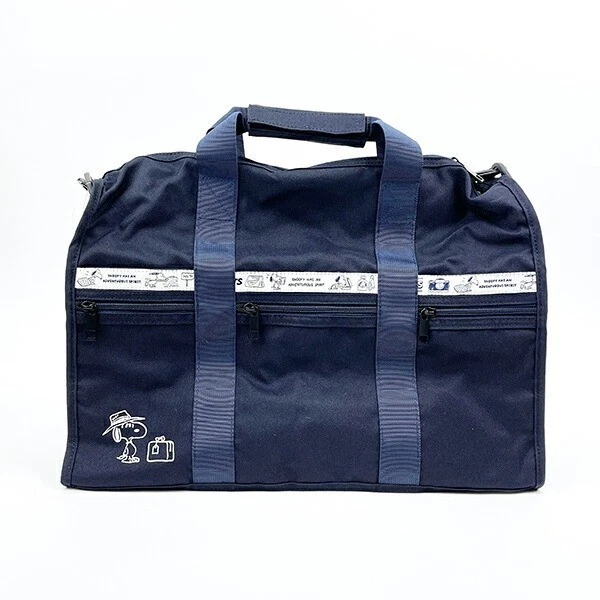 Valigia da viaggio Snoopy RE-PET idrorepellente a 3 vie Boston Bag Navy - Immagine 1 di 4