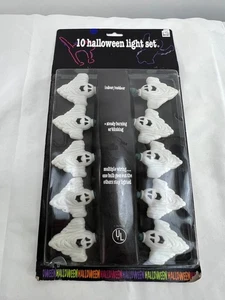 Lot de 10 lumières Halloween vintage fantôme intérieur/extérieur répertorié UL stable ou clignotant - Photo 1/3