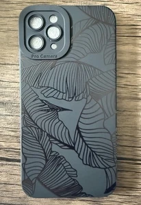 SHEIN IPHONE 11 PRO BLACK LEAF PATTERN PHONE CASE - Picture 1 of 3