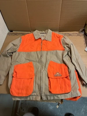 Jaqueta de caça vintage REDHEAD Upland Bird tamanho G bronzeado e laranja chama caça de pato - Imagem 1 de 4