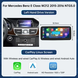 12.3"Wireless Carplay ultra-thin Touch Screen For Benz E Class W212 2015-2016 - Bild 1 von 18