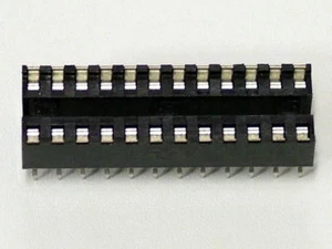 24 Pin Skinny IC Socket - NOS - Lot of 5 - Picture 1 of 1