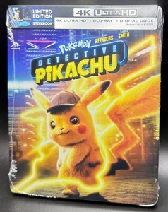 POKEMON DETECTIVE PIKACHU DOLBY ATMOS 4K UHD BLURAY STEELBOOK * NEW & SEALED! * - Picture 1 of 13