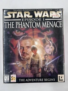 SEALED Vintage LucasArts Star Wars Episode 1 Phantom Menace Win 95 Big Box PC - Picture 1 of 10