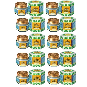 10 X White Tiger Balm Ointment Massage Relief Pain Aches Headache Stuffy Nose - Picture 1 of 10