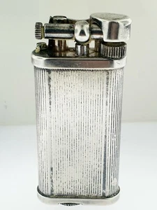 Dunhill Lift Arm Silver Lighter with Lines ~ Pat. No 440136 England Estate Fuel - Picture 1 of 8