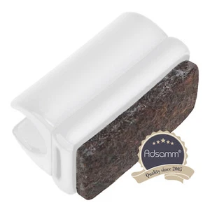 4 x Klemmschalengleiter mit Filz / ø für runde Rohre 10 - 11 mm / Weiß / rund... - Bild 1 von 2